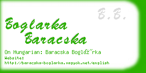 boglarka baracska business card